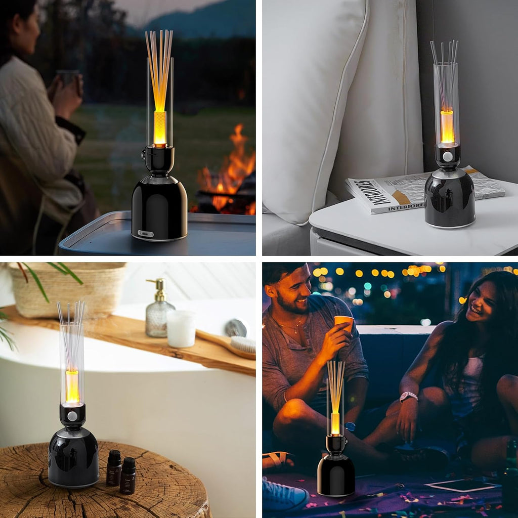 Aroma Oils Essential Diffusers - 3 in 1 Essential Oil Diffuser with Bluetooth Speaker