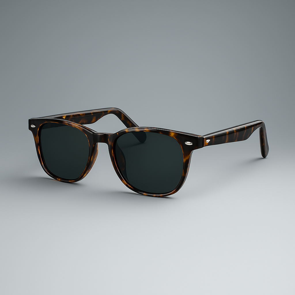 AI Smart Translator Sunglasses – Gray Tortoise Square Frame for Men & Women