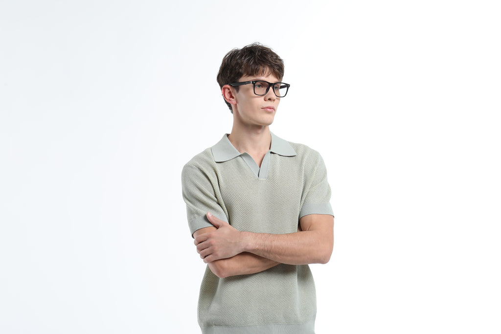 AI Smart Translator Polarized Glasses – Black Square Frame for Men & Women