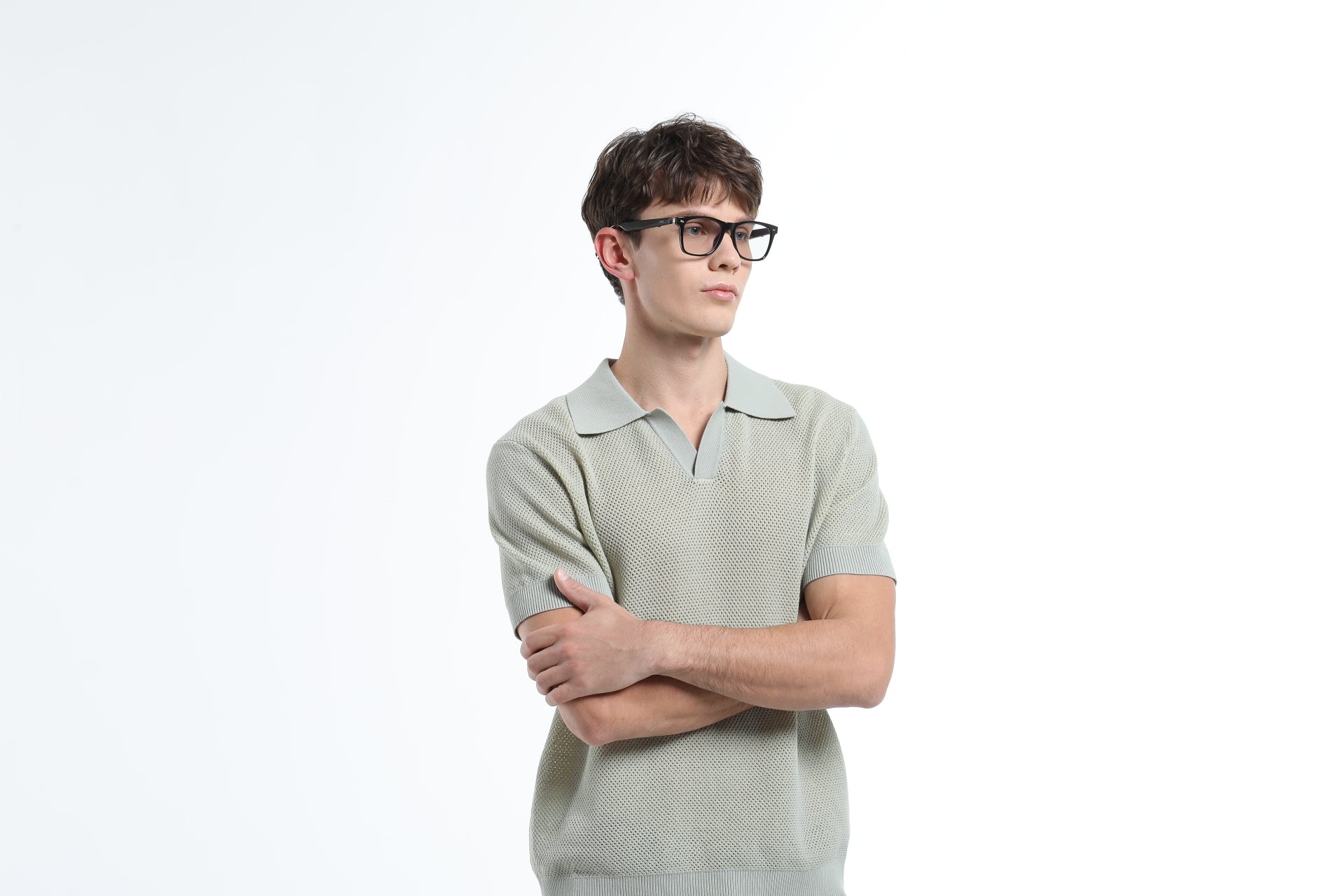 AI Smart Translator Polarized Glasses – Black Square Frame for Men & Women