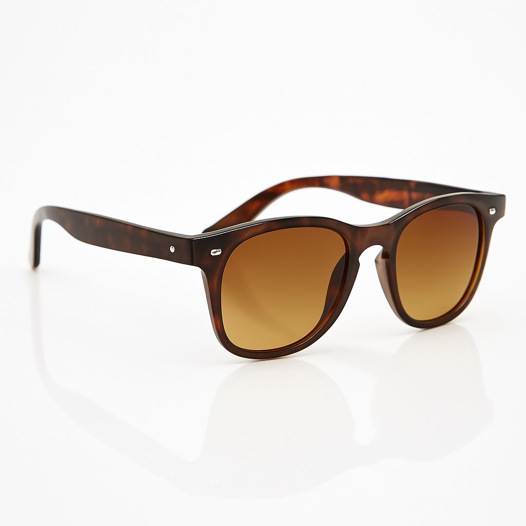 AI Smart Sunglasses – Yellow Tortoise Square Frame for Men & Women