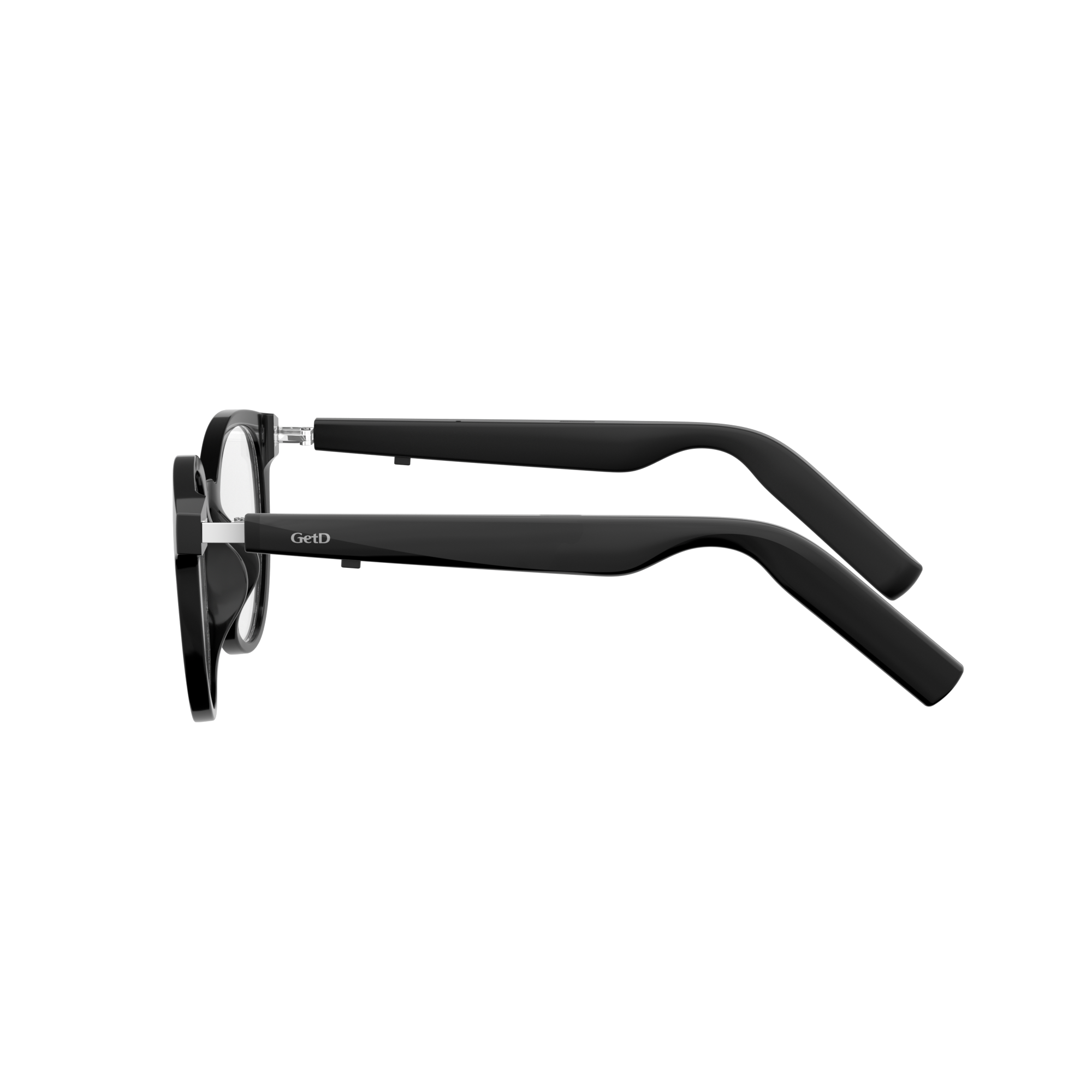 AI Smart Translator Polarized Glasses – Black Round Frame for Men & Women